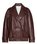 Caban Donna in Pelle Doppiopetto Elegante