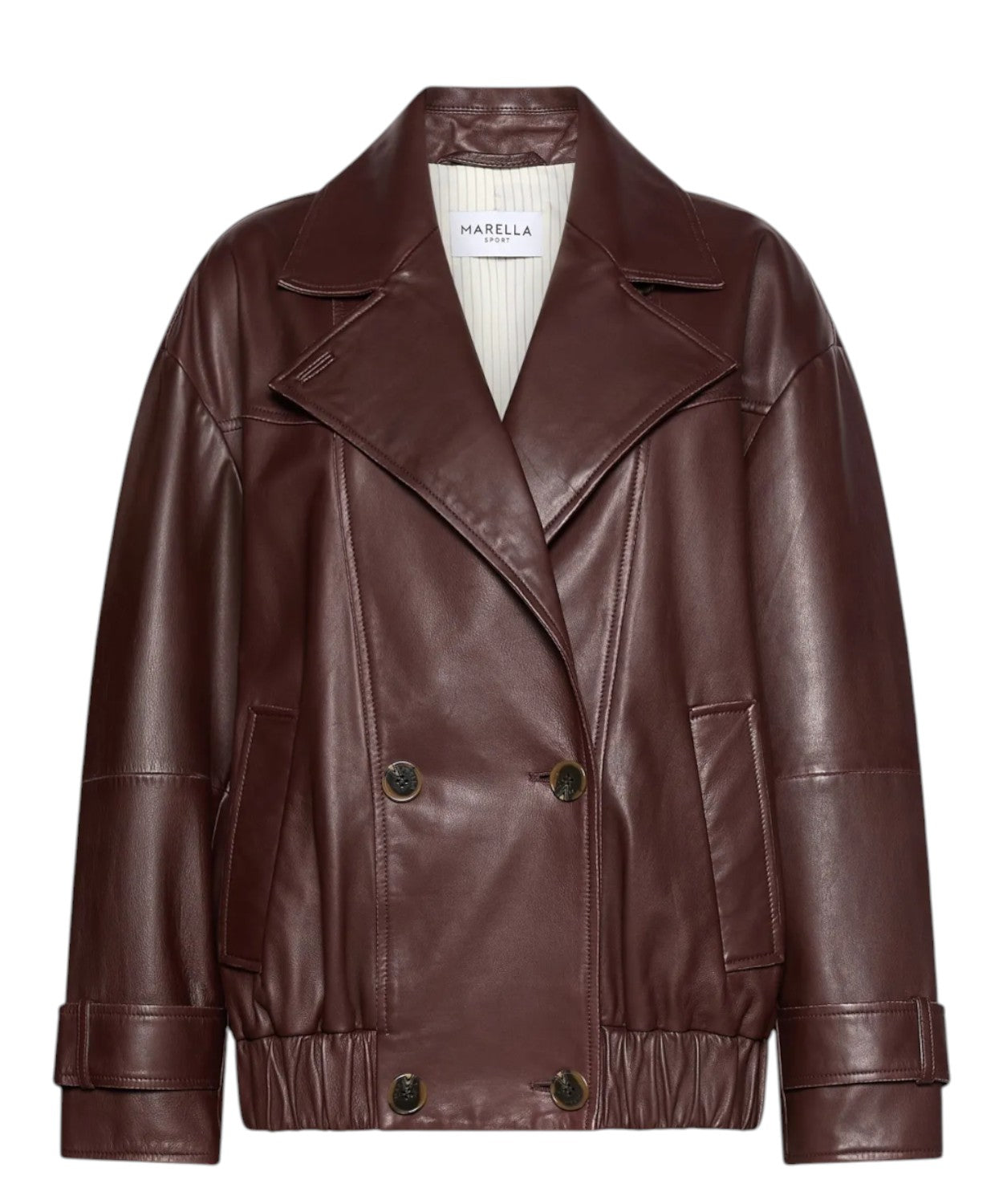 Caban Donna in Pelle Doppiopetto Elegante