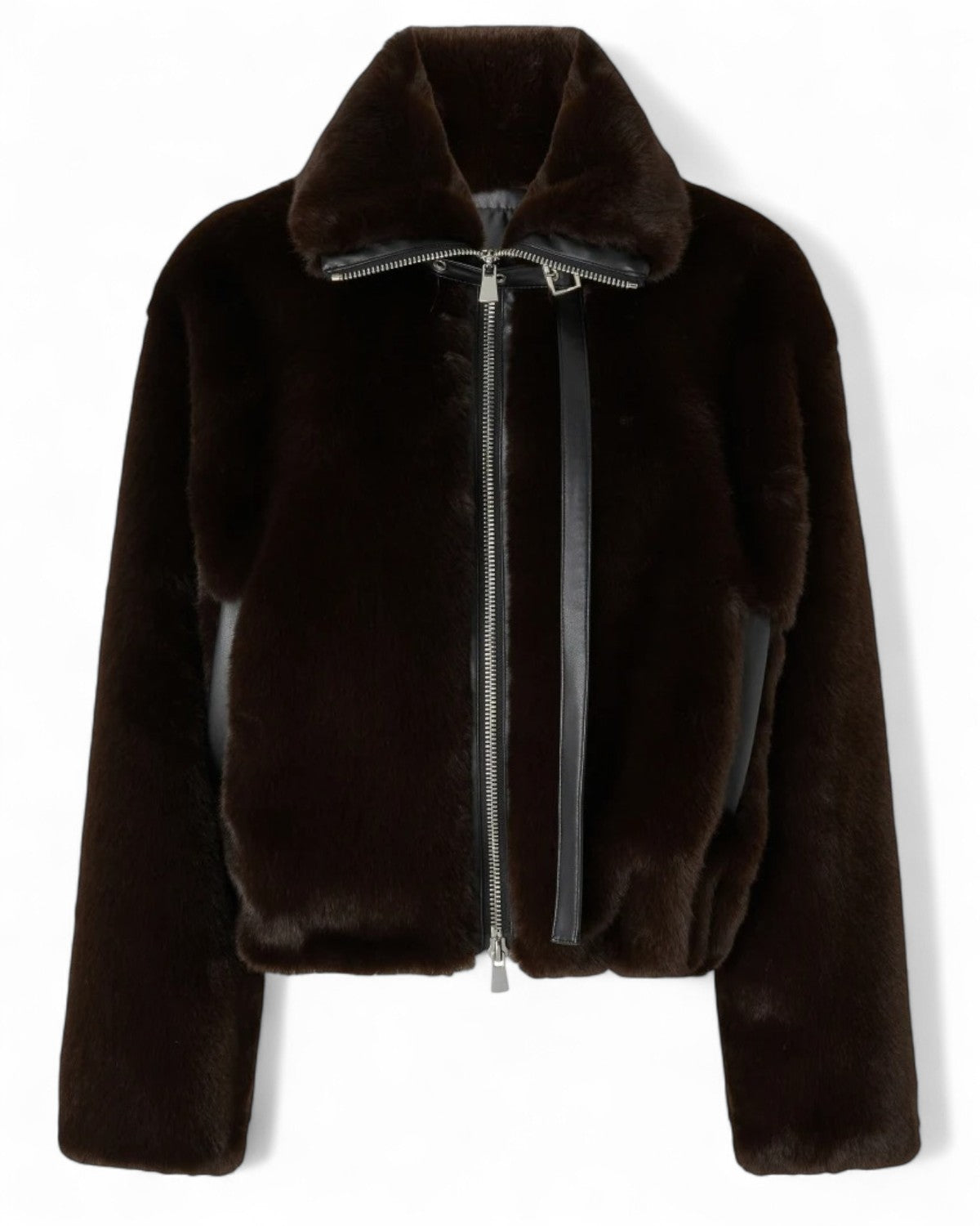 Giacca blouson effetto pelliccia con dettagli biker-Pinko-Pellicce e shearling-Vittorio Citro Boutique
