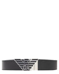 Cintura Reversibile in Pelle con Placca Logo Aquila-Emporio Armani-Cinture-Vittorio Citro Boutique