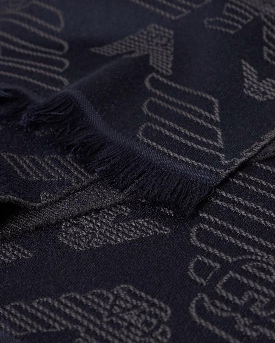 Sciarpa in Lana con Aquila Jacquard-Emporio Armani-Sciarpe & stole-Vittorio Citro Boutique