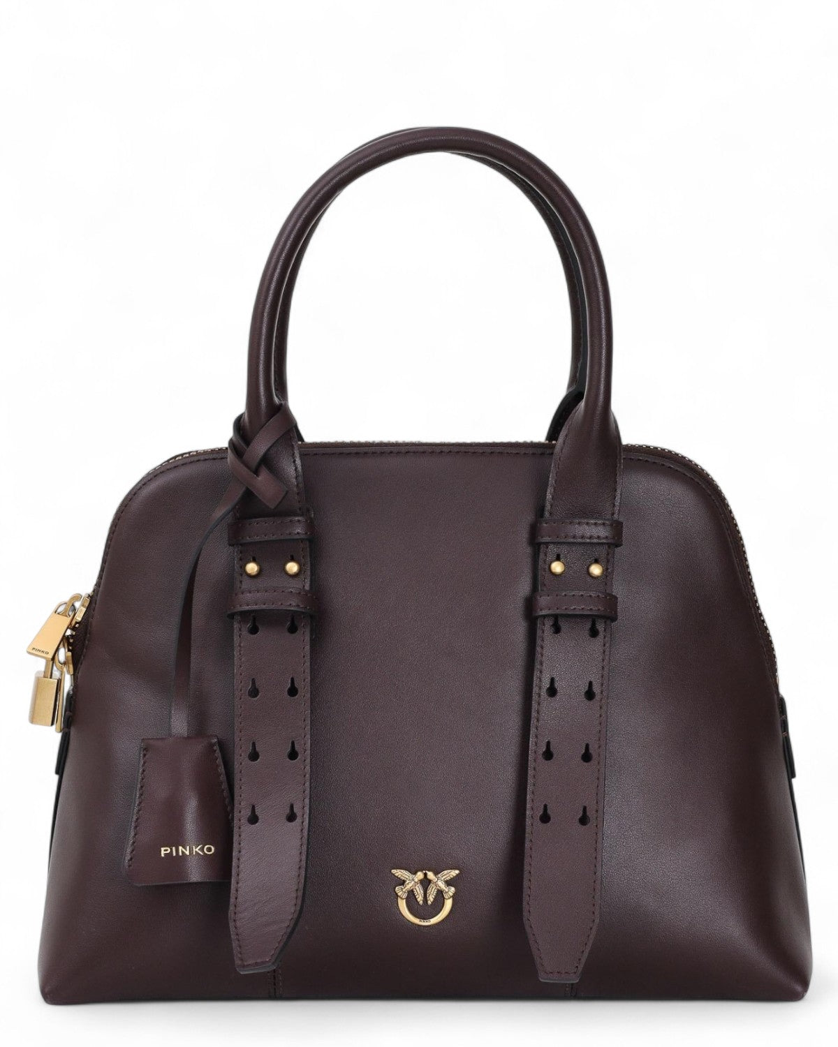 Borsa a Mano Escape in Pelle con Tracolla e Lucchetto-Pinko-Borse a spalla-Vittorio Citro Boutique