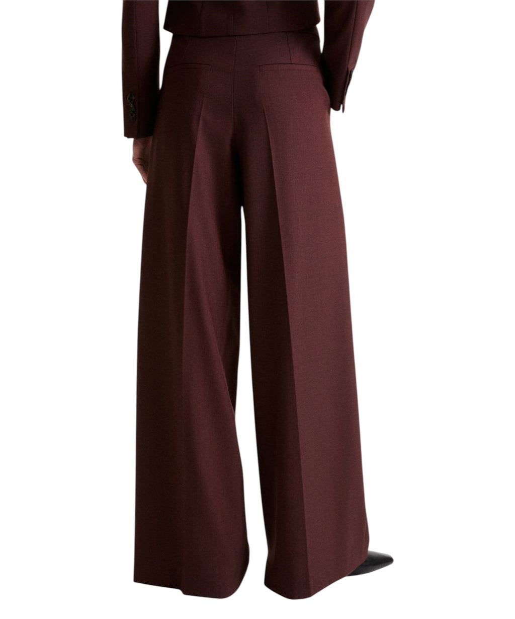 Pantalone Donna Wide Leg in Misto Lana Stretch