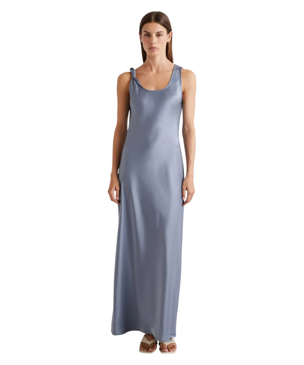 Marella OVALE Satin Dress with Torchon Motif