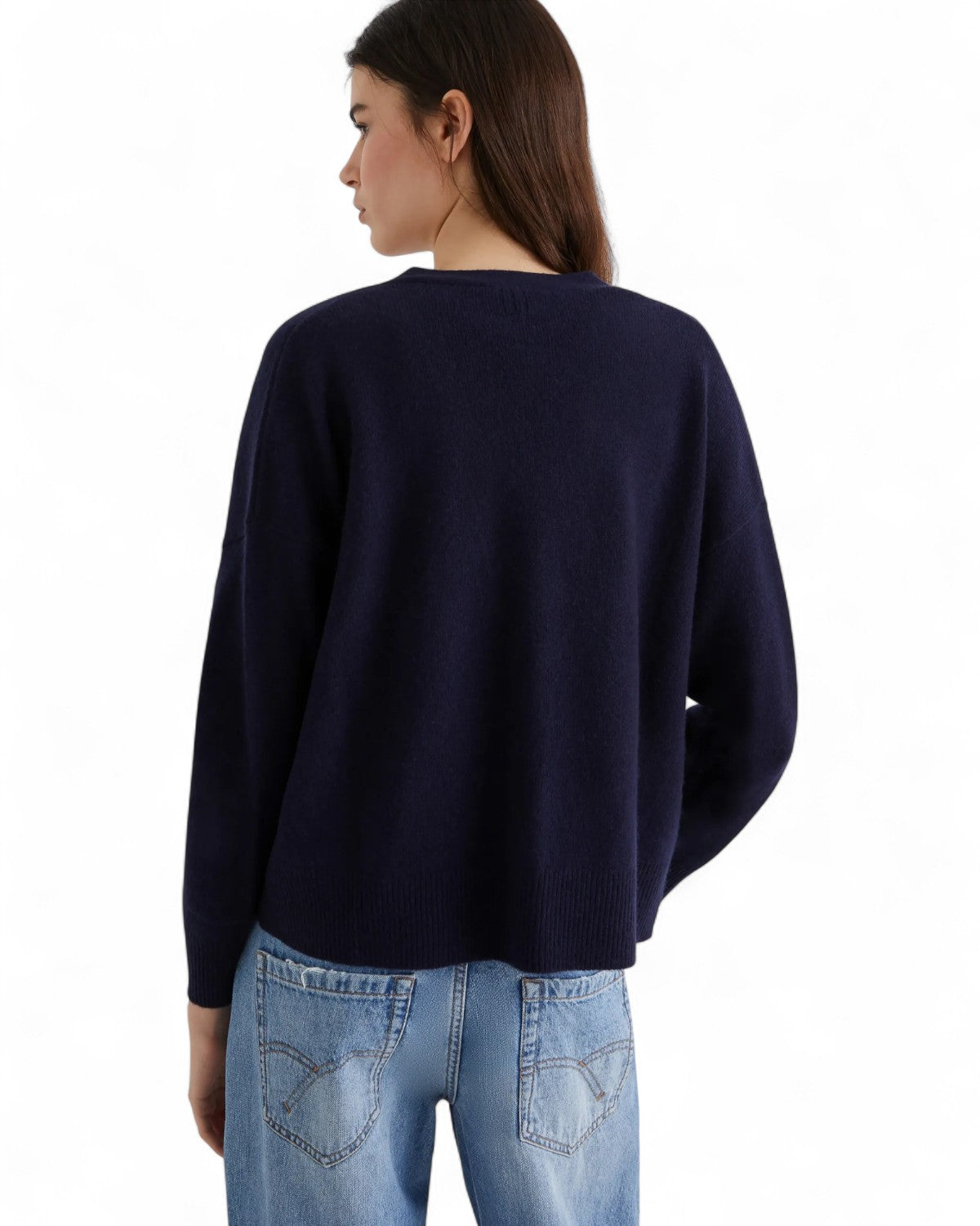 Cardigan in lana e cashmere con fit boxy-Marella-Maglieria-Vittorio Citro Boutique