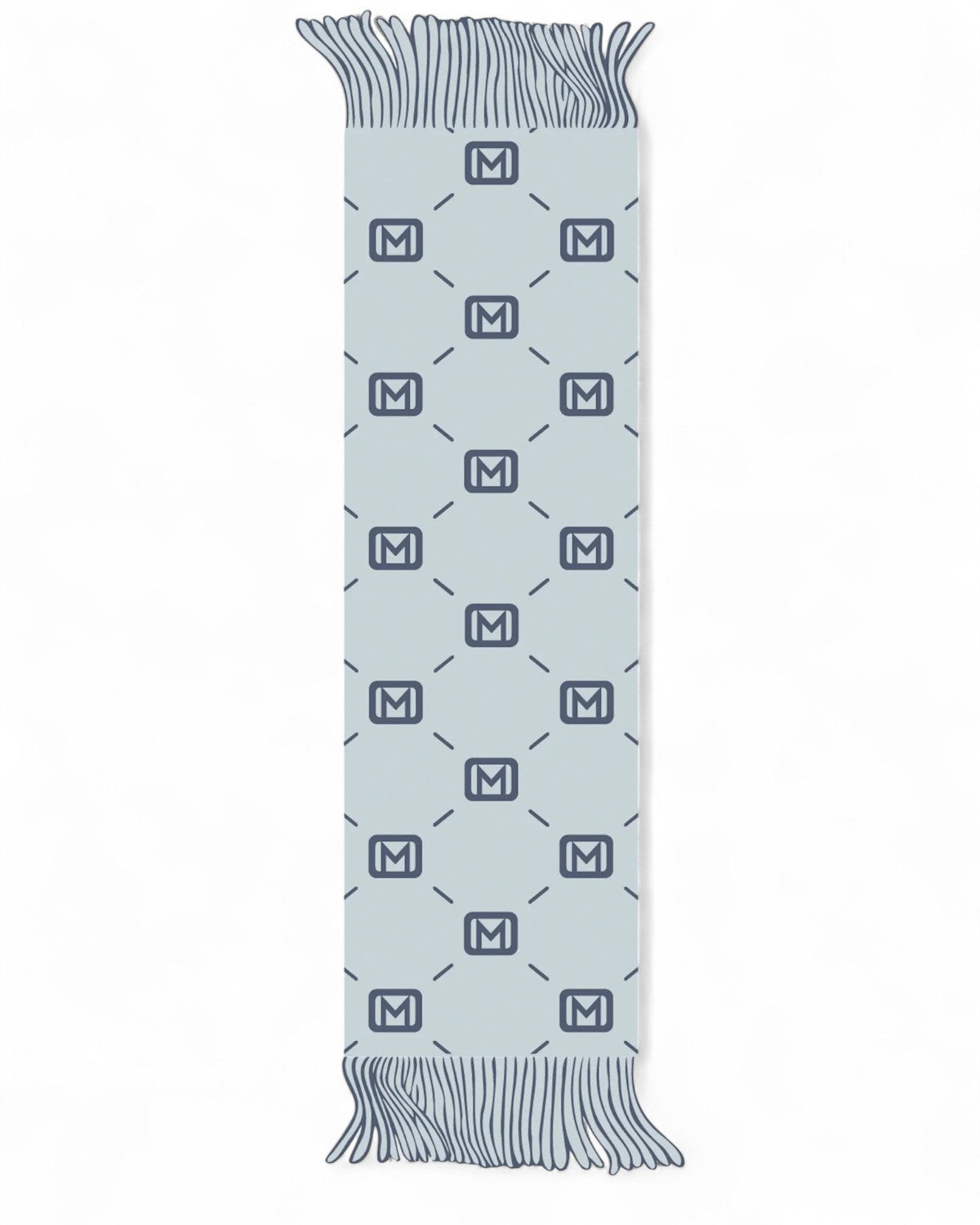 Sciarpa double face in jacquard con logo e frange-Marella-Sciarpe & stole-Vittorio Citro Boutique