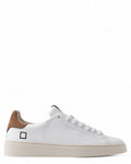 Sneakers Levante Calf in Pelle Bianca con Dettaglio Marrone-D.A.T.E.-Sneakers-Vittorio Citro Boutique