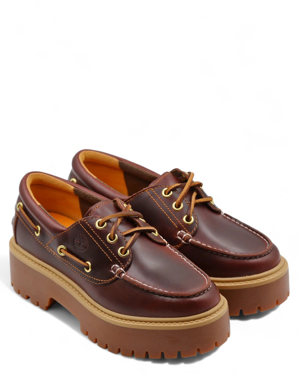 Scarpe da Barca Stone Street in Pelle con Platform 5 cm-TIMBERLAND-Mocassini-Vittorio Citro Boutique