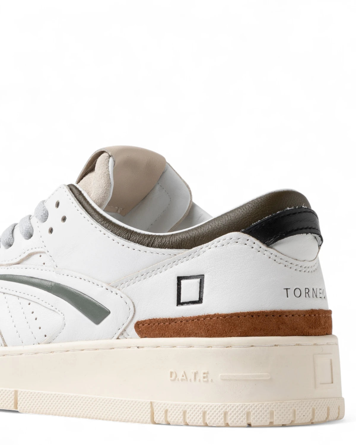 Sneakers Torneo Colored White-Army in Pelle e Suede-D.A.T.E.-Sneakers-Vittorio Citro Boutique
