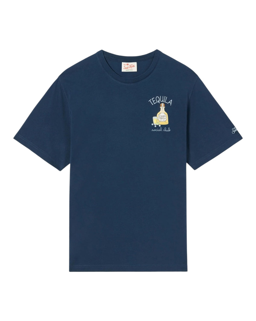 T-Shirt Uomo Portofino con Ricamo Tequila MC2 Saint Barth