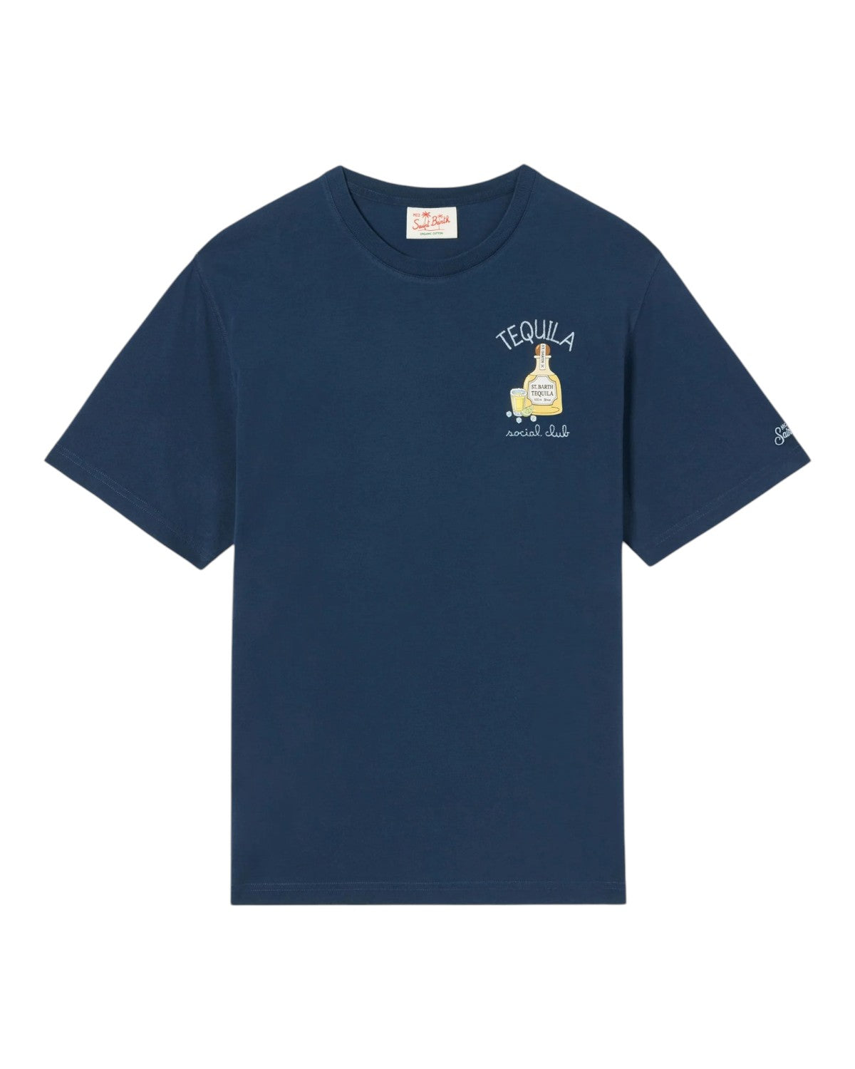 Heren T-shirt Portofino met Tequila MC2 Saint Barth borduurwerk