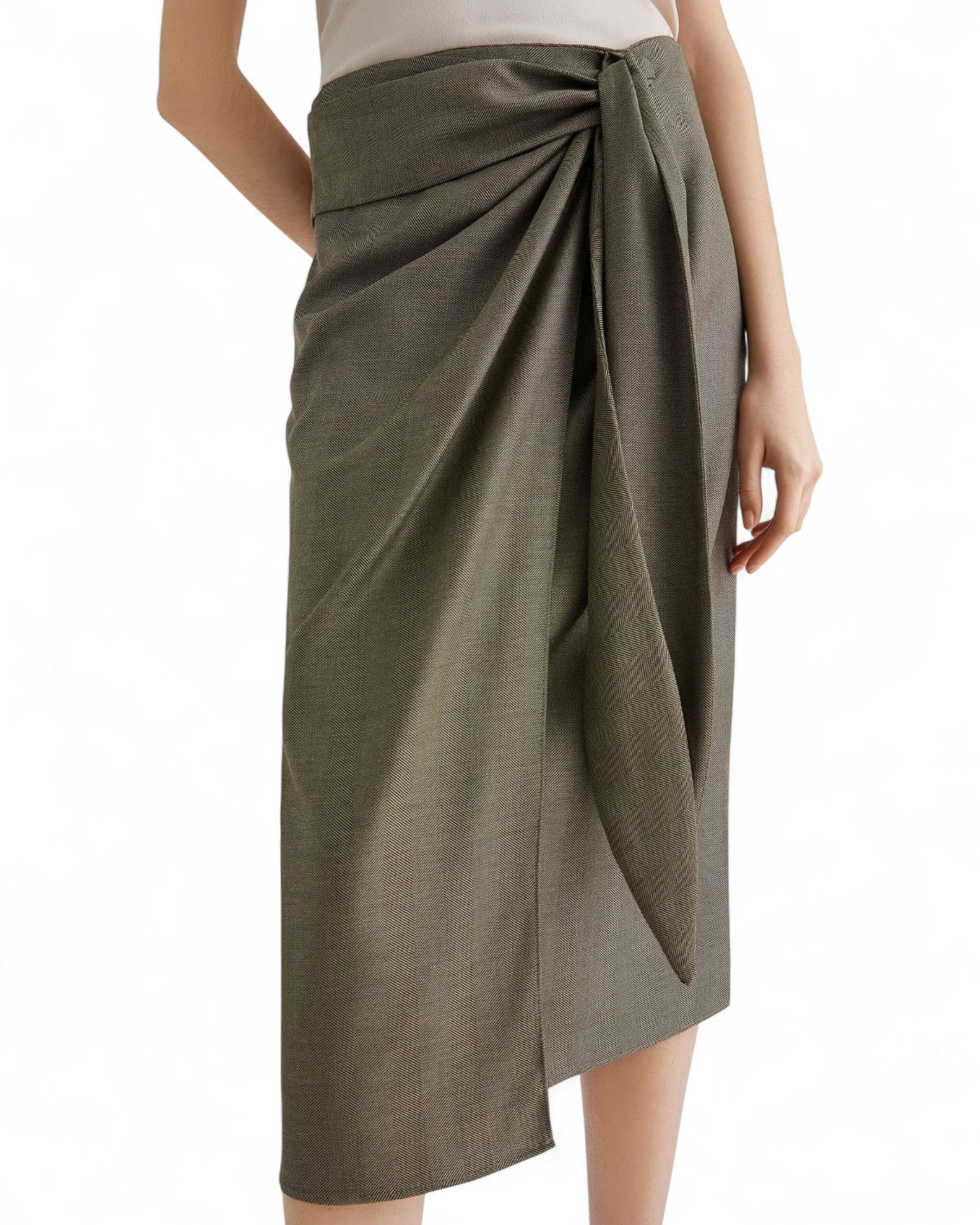 Gonna a portafoglio in saglia con nodo-Vittoriocitro-Vittorio Citro Boutique