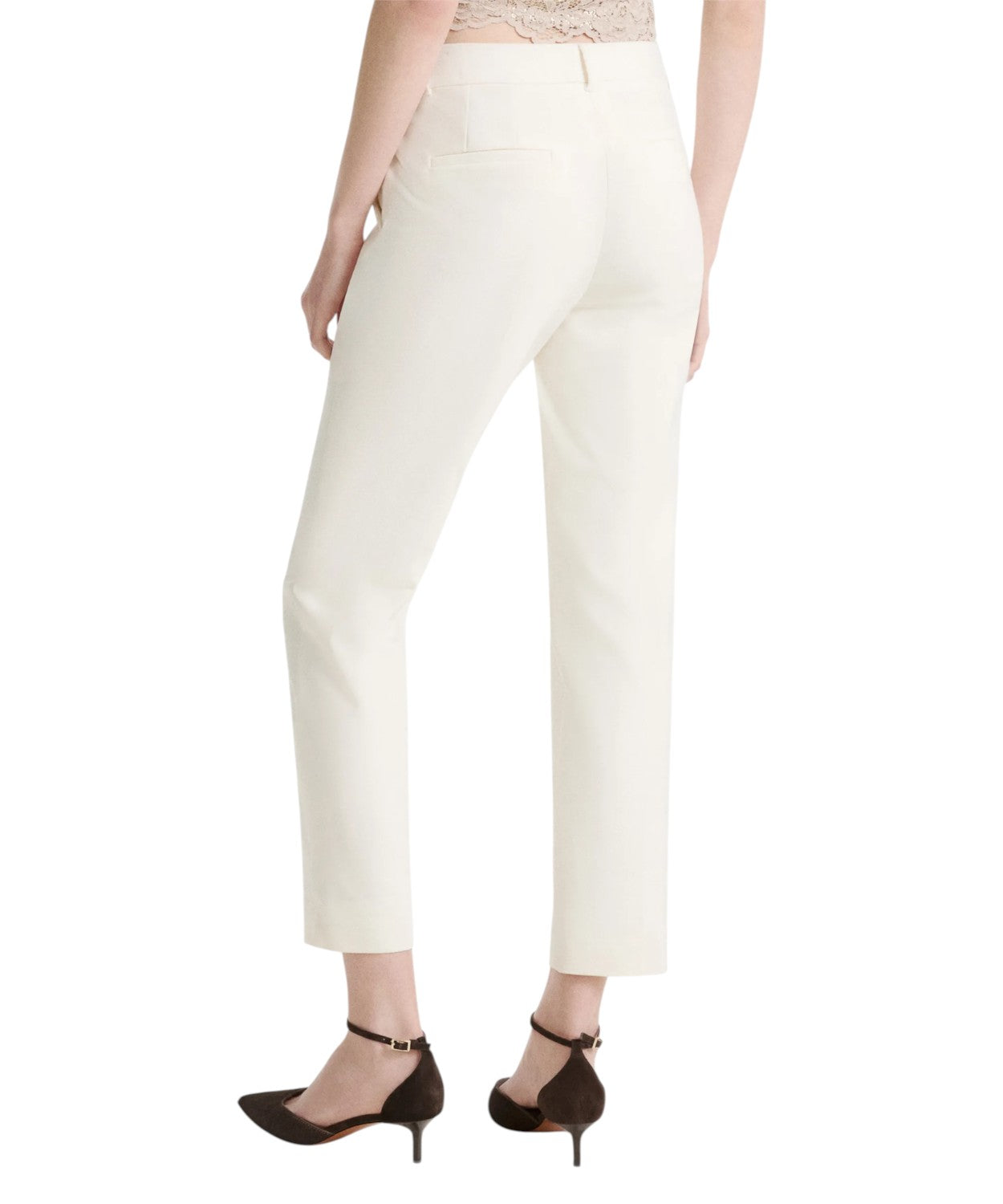 Pantalone Donna Stretch Misto Cotone con Piega Stirata