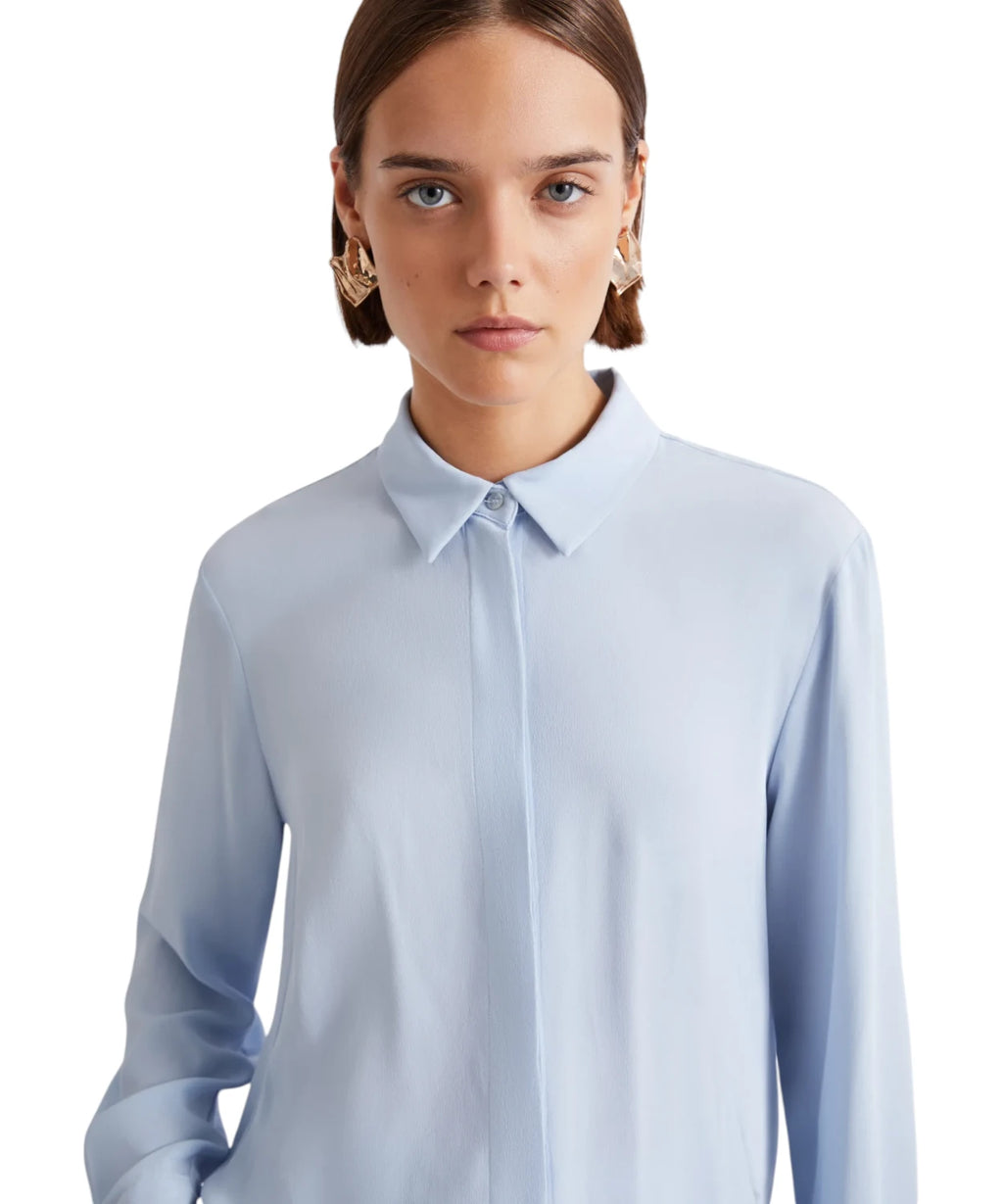 Marella CALCA Silk Blend Shirt with Flower