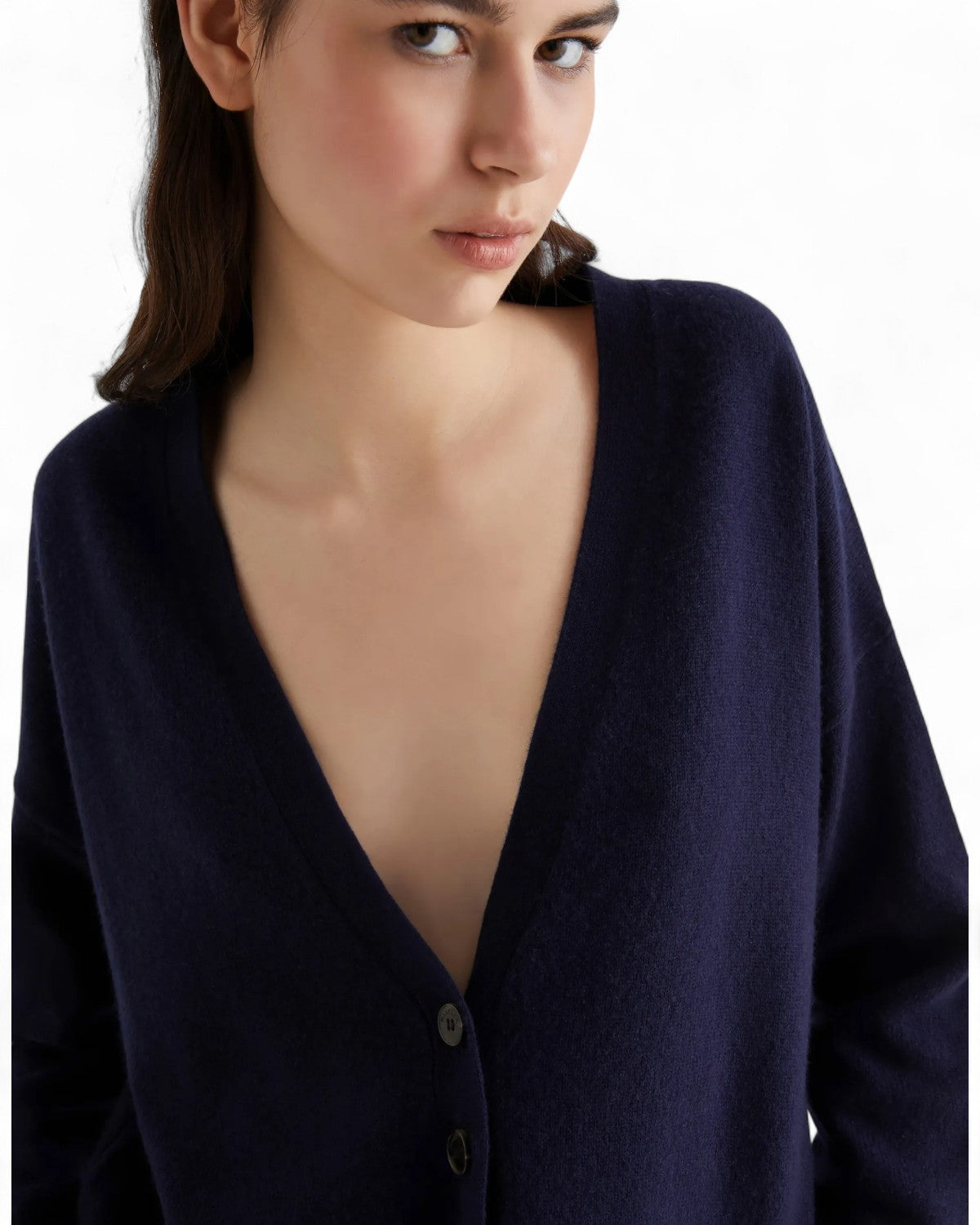 Cardigan in lana e cashmere con fit boxy-Marella-Maglieria-Vittorio Citro Boutique
