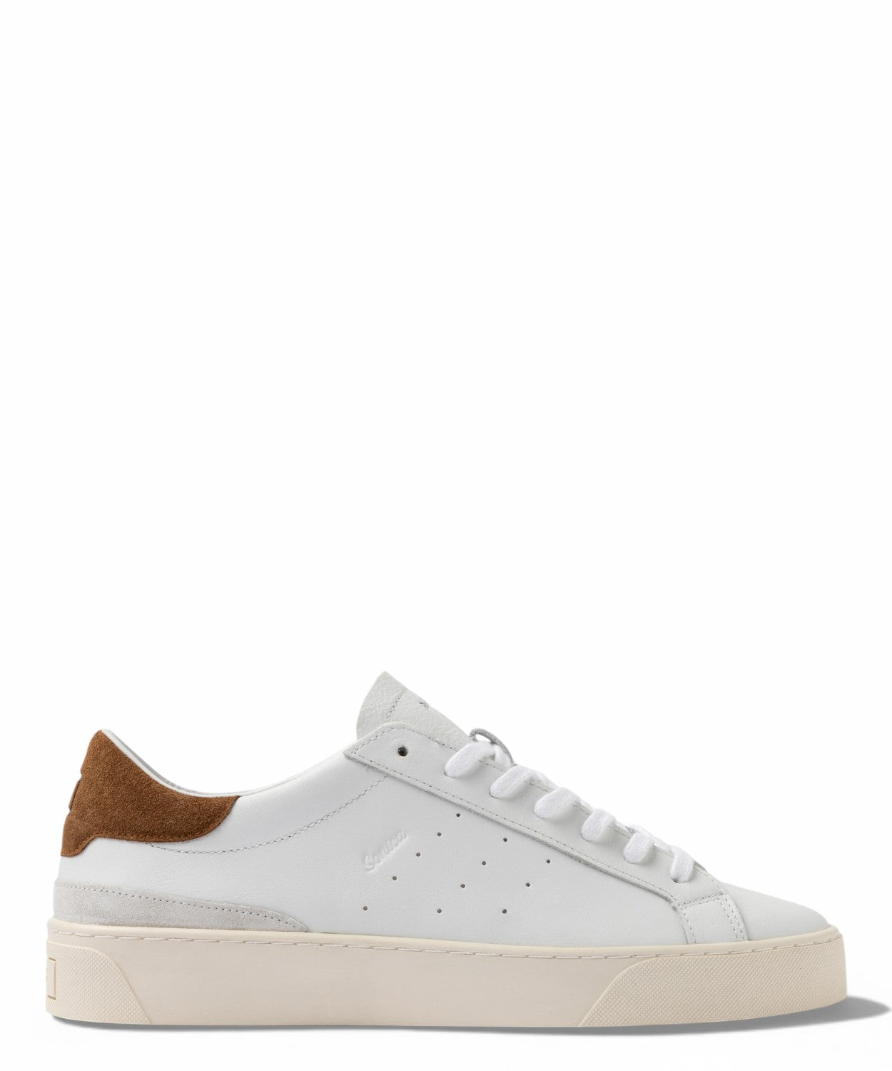 D.A.T.E. Sneakers Sonica Calf Bianche e Cuoio
