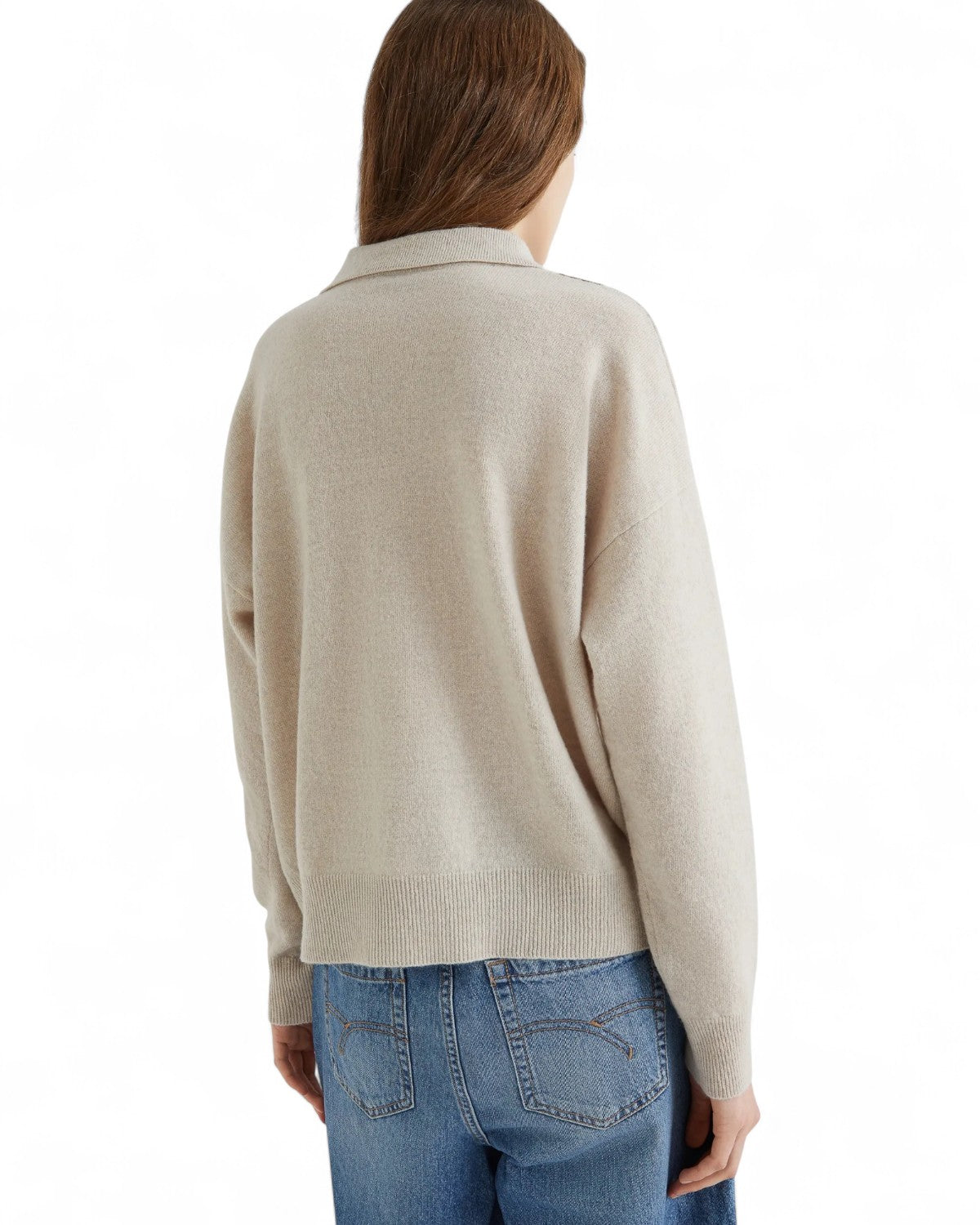 Polo in misto cashmere con intarsio a rombi-Marella-Maglieria-Vittorio Citro Boutique