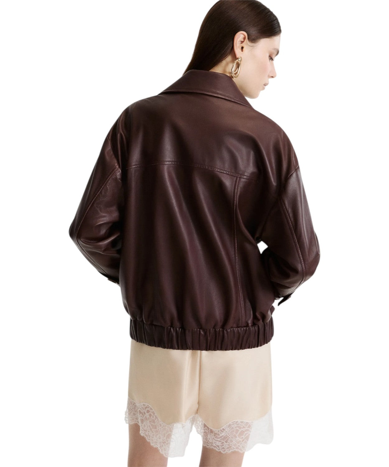 Caban Donna in Pelle Doppiopetto Elegante