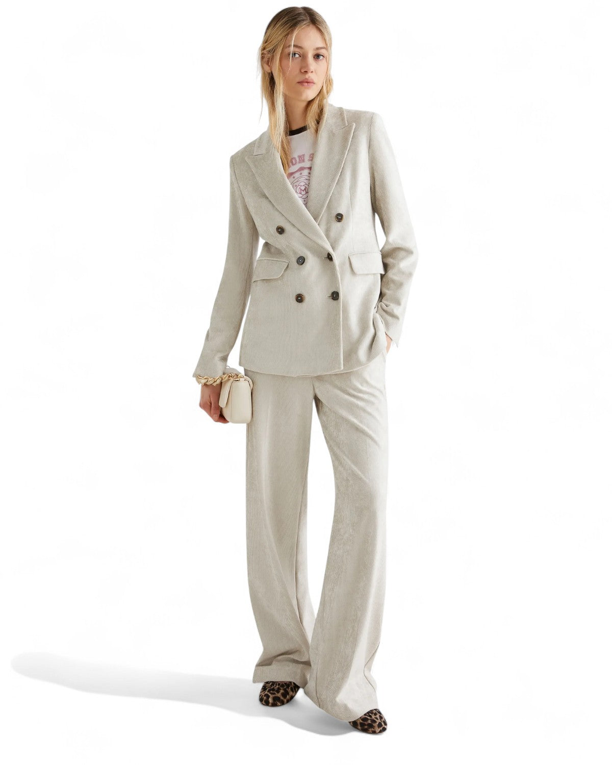 Blazer doppiopetto in velluto a coste-Marella-Blazer-Vittorio Citro Boutique