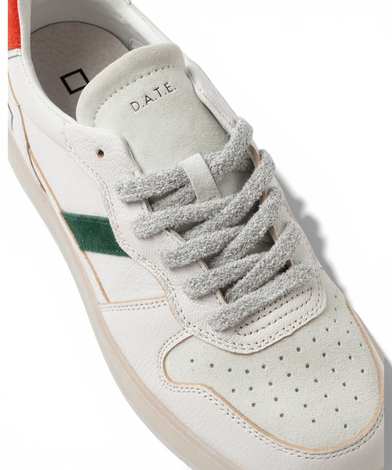 Sneakers D.A.T.E. Court 2.0 Natural White-Orange
