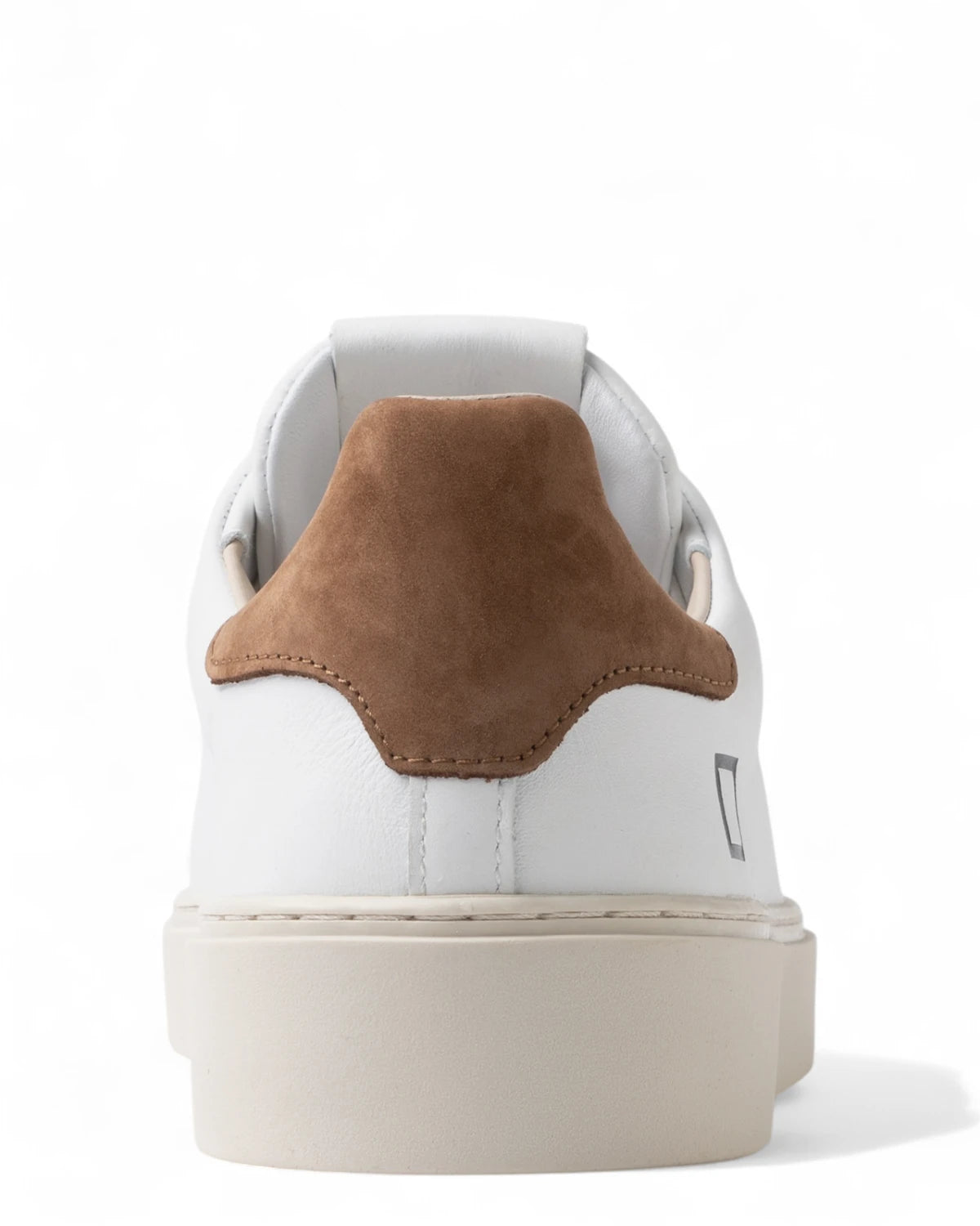 Sneakers Levante Calf in Pelle Bianca con Dettaglio Marrone-D.A.T.E.-Sneakers-Vittorio Citro Boutique