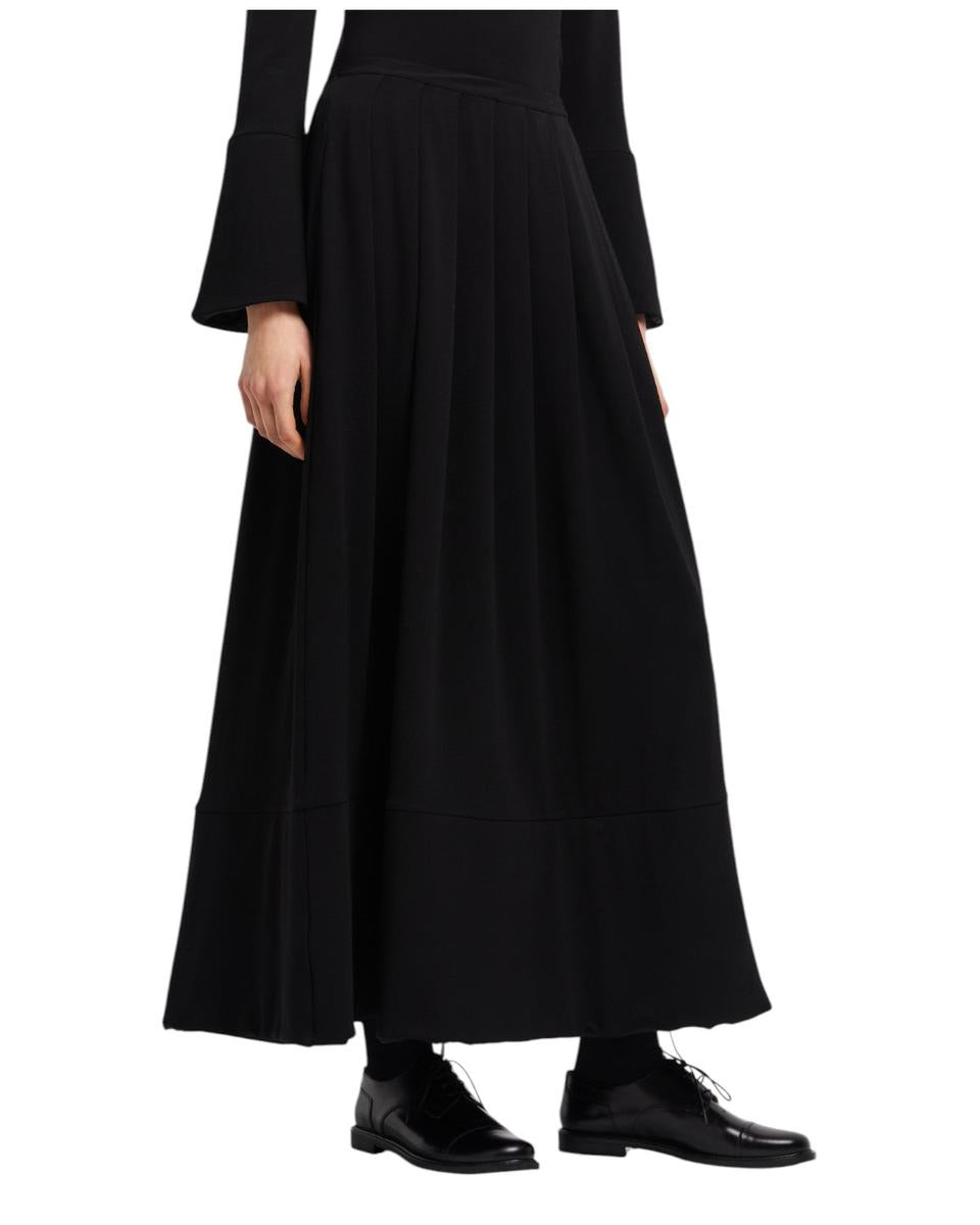 Long pleated skirt in crepe jersey Flowing elegance – Vittoriocitro