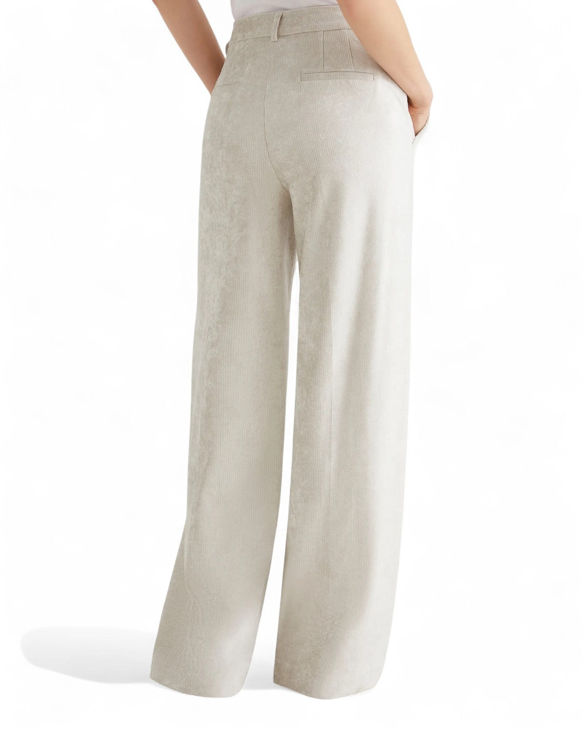 Pantaloni dritti in velluto a coste con piega-Marella-Pantaloni-Vittorio Citro Boutique