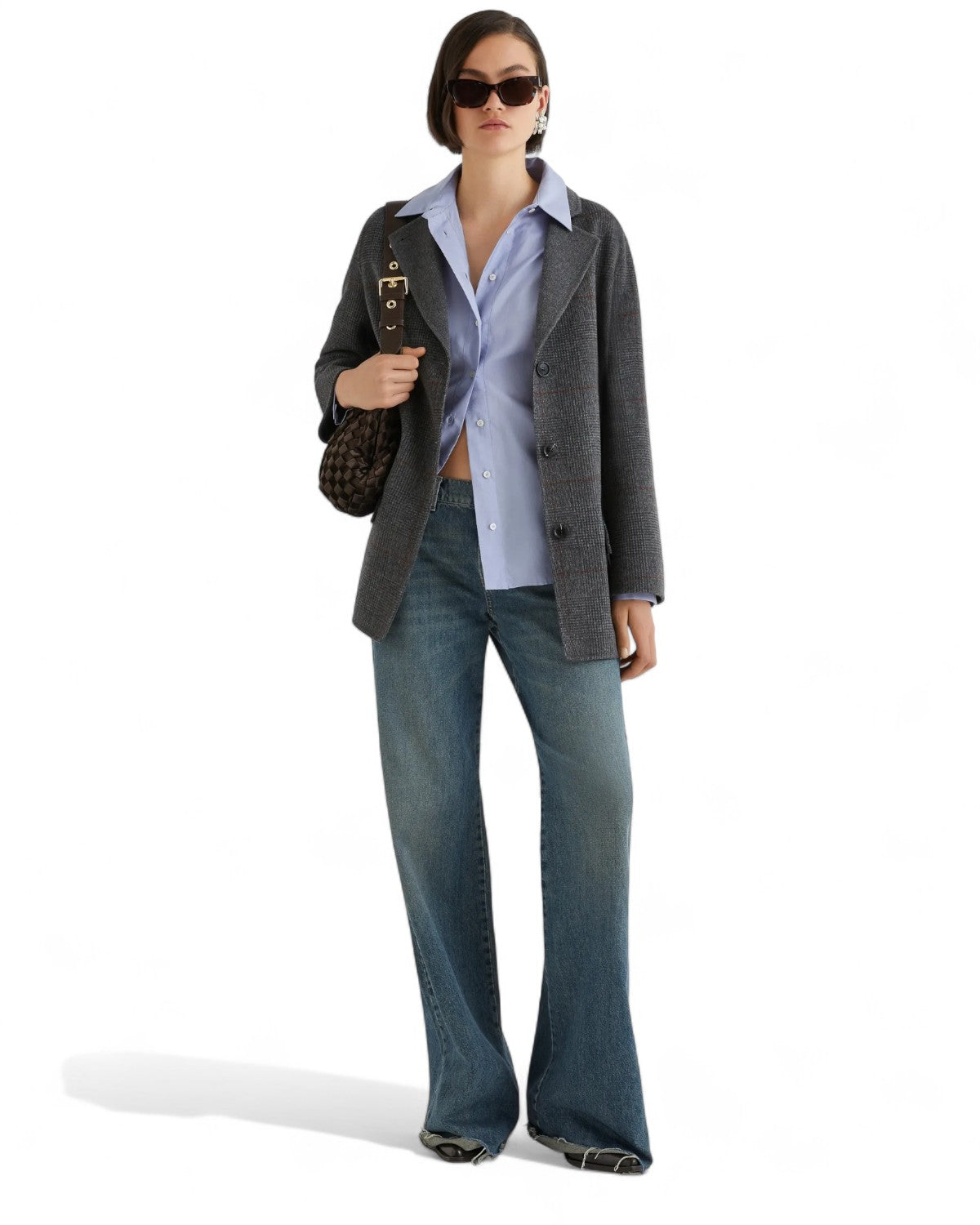 Giaccone in double di pura lana con rever richiudibile-Marella-Giacche-Vittorio Citro Boutique