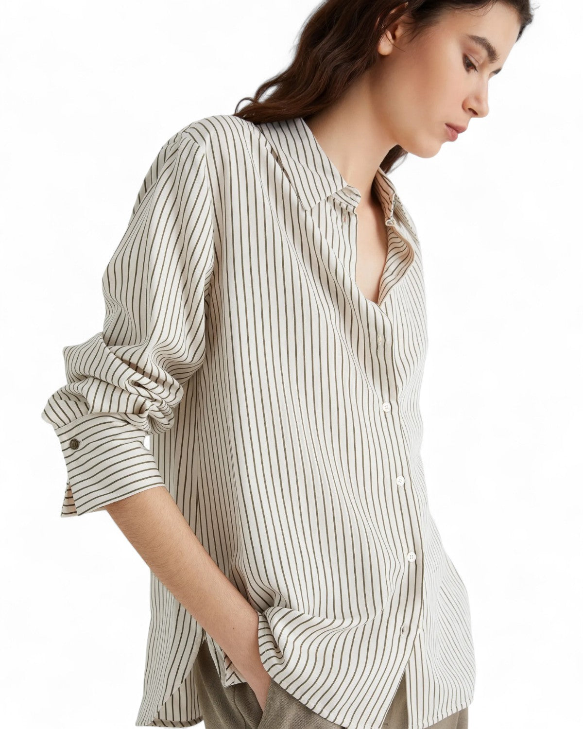 Camicia in twill lavato in misto viscosa-Marella-Camicie-Vittorio Citro Boutique