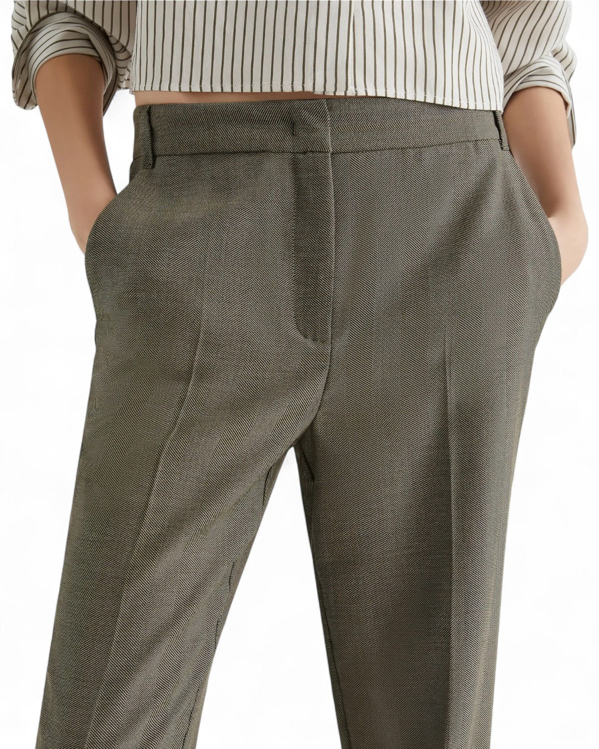 Pantalone dritto in saglia fluida-Marella-Pantaloni-Vittorio Citro Boutique