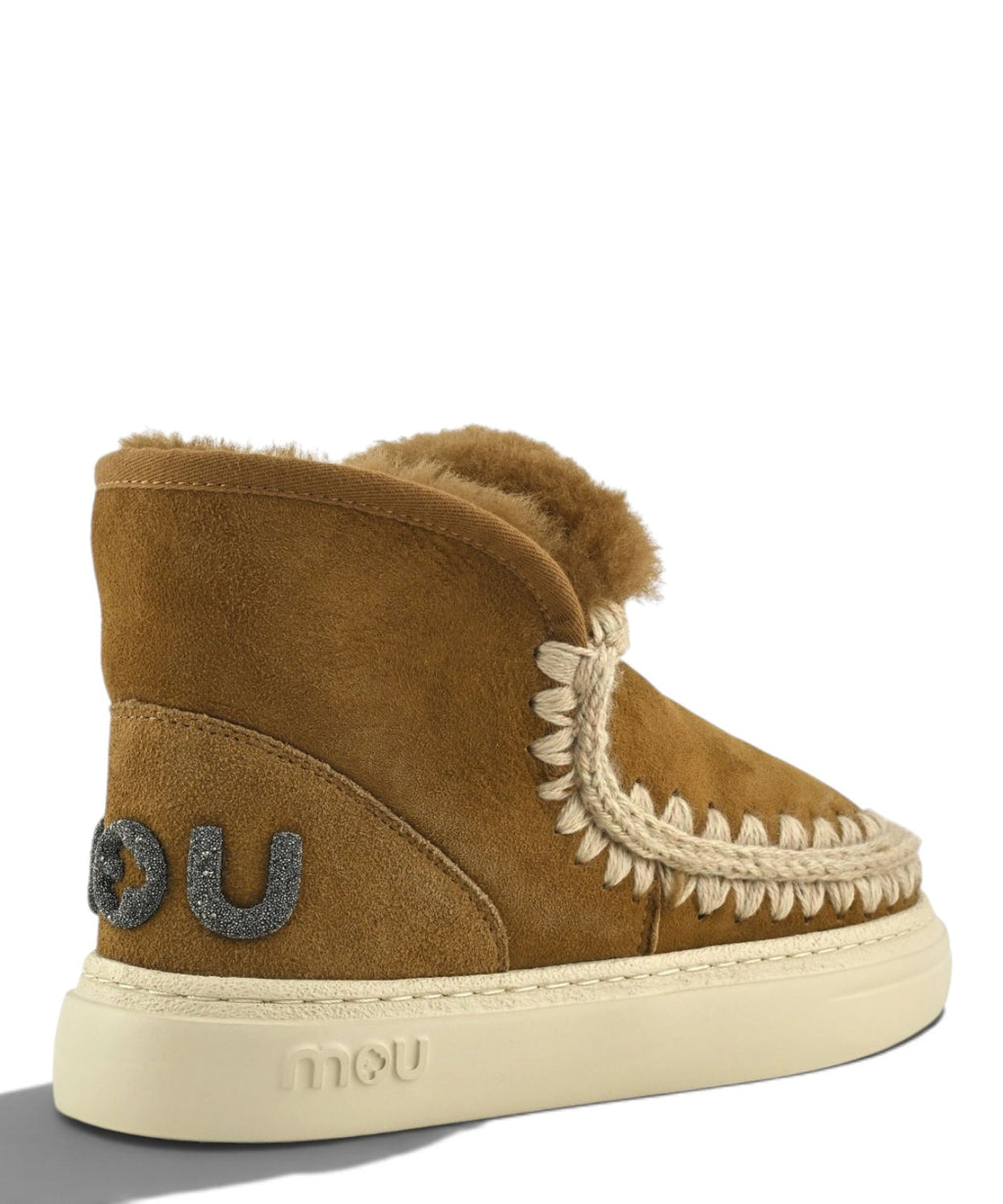 Mou Eskimo Sneaker Bold Glitter Logo van schapenvacht