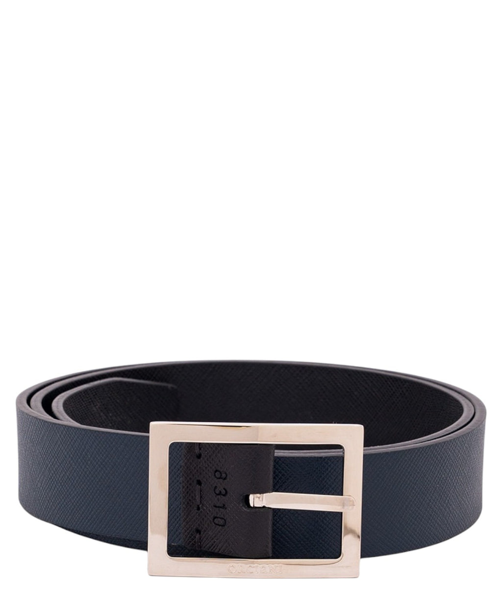 Cintura Reversibile Saffiano Double in Pelle 3 cm-Orciani-Cinture-Vittorio Citro Boutique