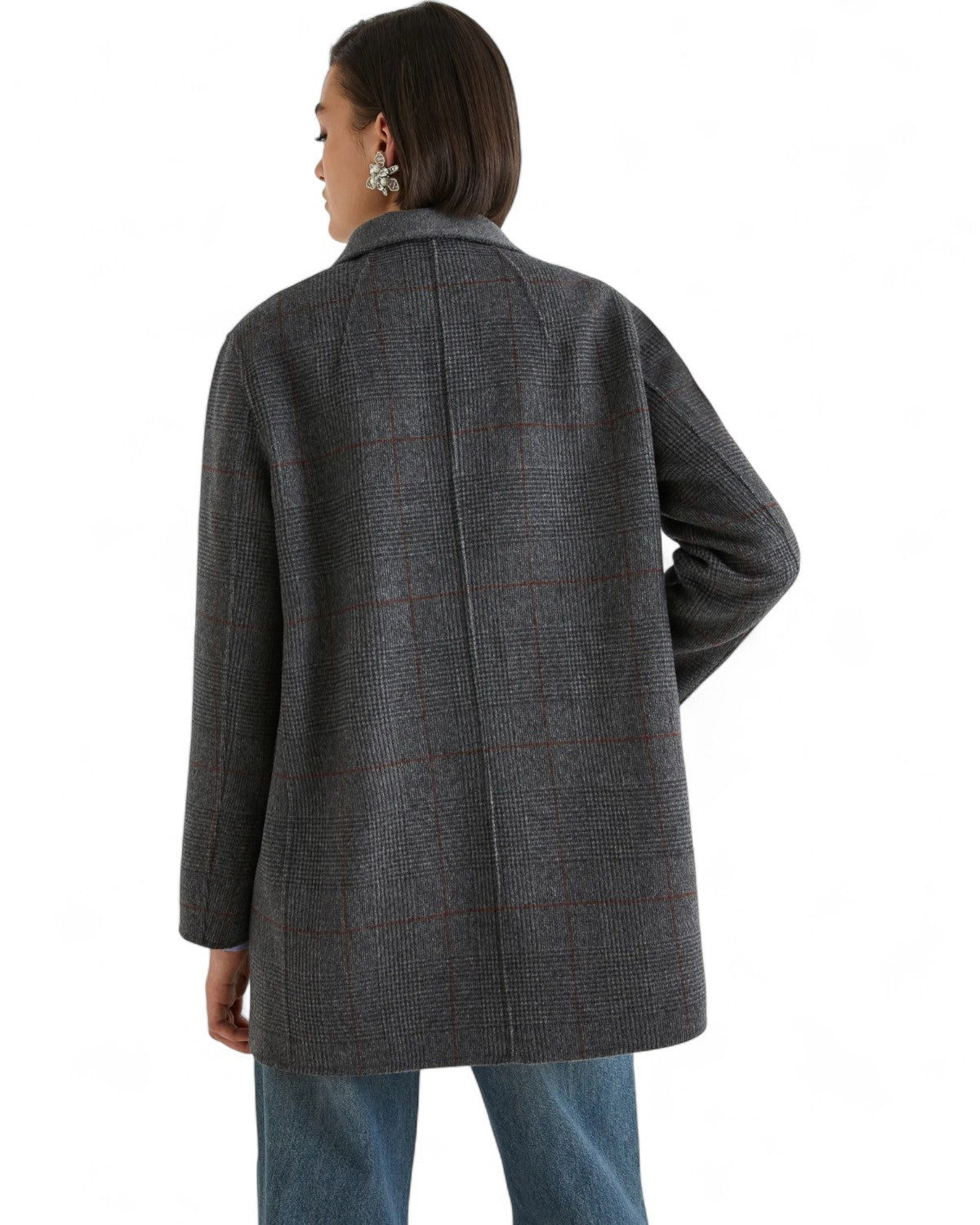 Giaccone in double di pura lana con rever richiudibile-Marella-Giacche-Vittorio Citro Boutique