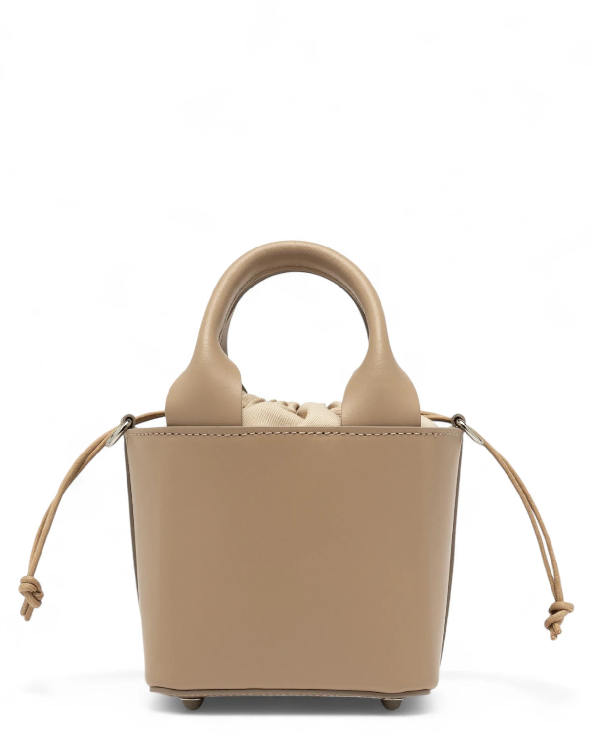 Borsa Cubo Bag in Pelle Naturale con Tracolla Removibile-D.A.T.E.-Borse a mano-Vittorio Citro Boutique