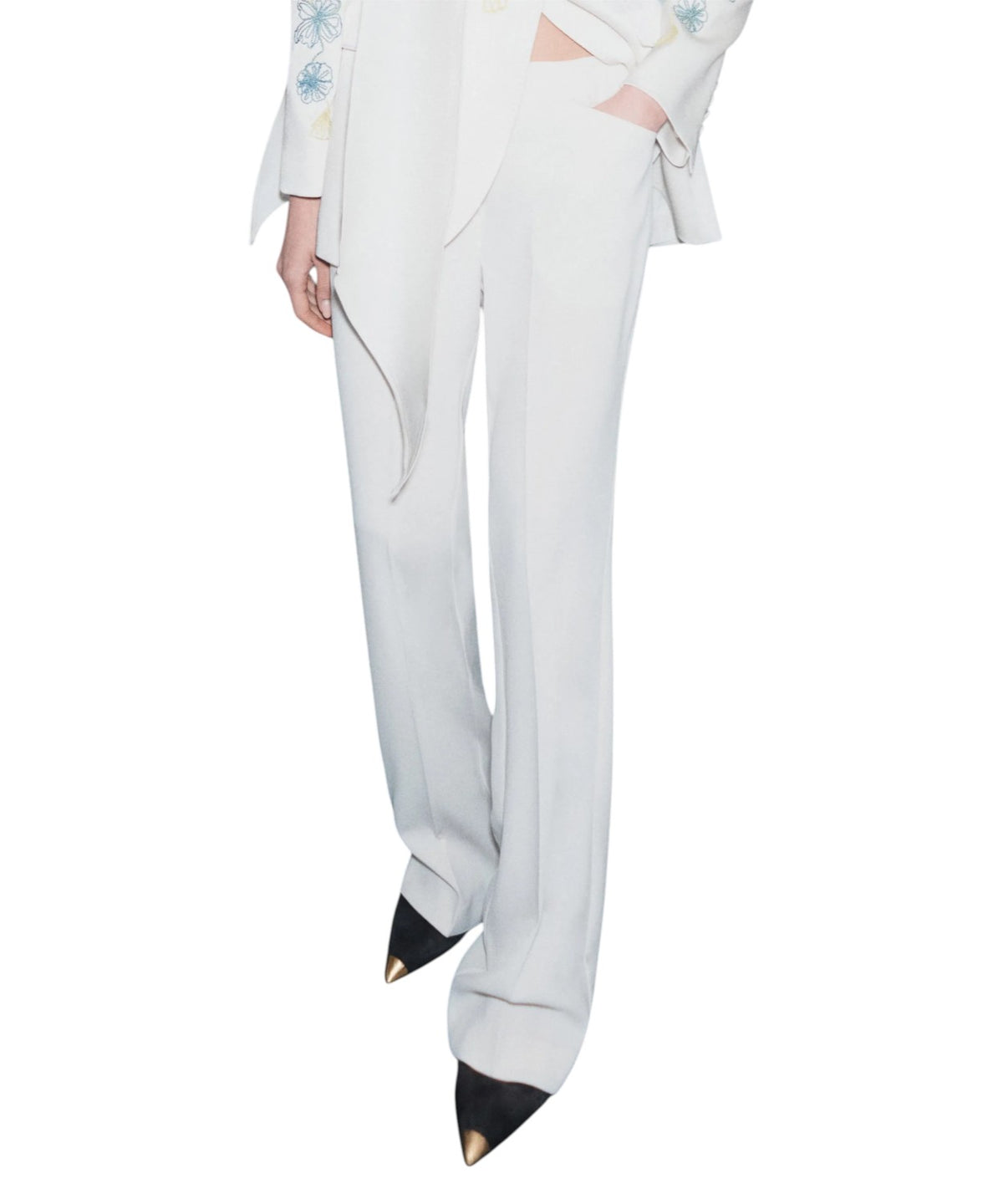 Marella Pantalone Donna Mini Flare in Crêpe Satin Elegante
