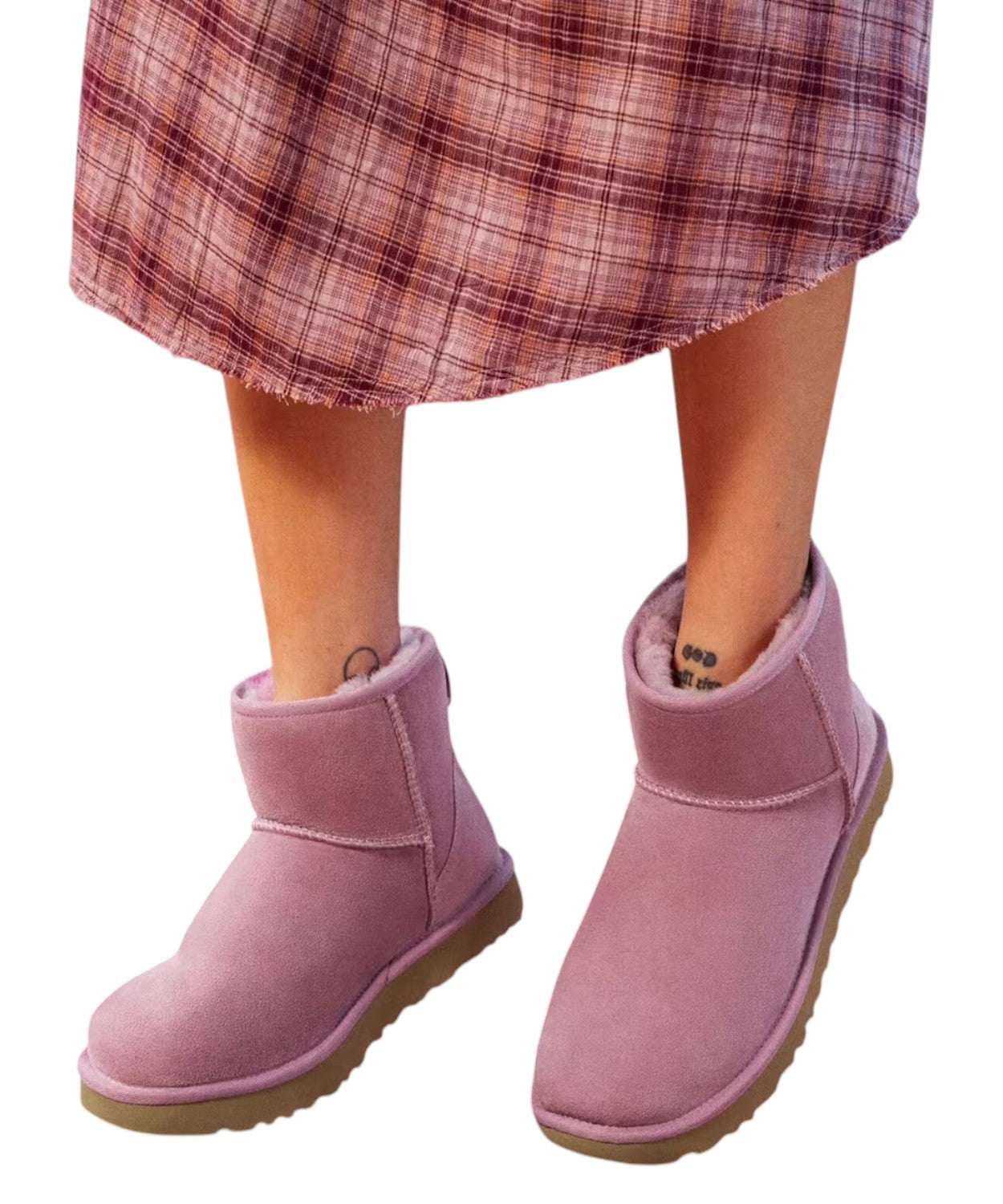 Stivali UGG Donna Classic Mini II in Montone e Pelle Scamosciata