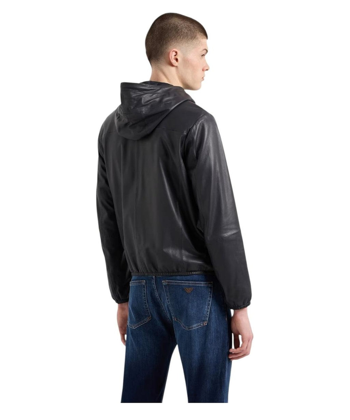 Blouson full zip con cappuccio in nappa di agnello semianilina 9