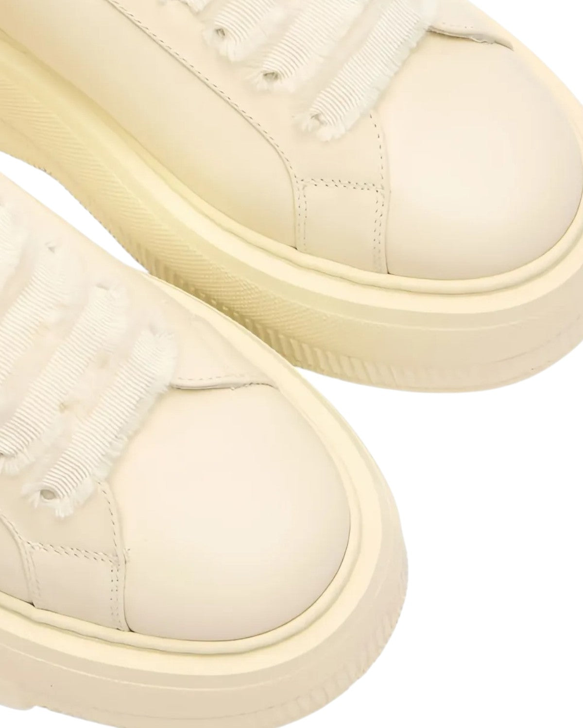 Nexus in Pelle con Plateau e Lacci Sfilacciati-Casadei-Sneakers-Vittorio Citro Boutique