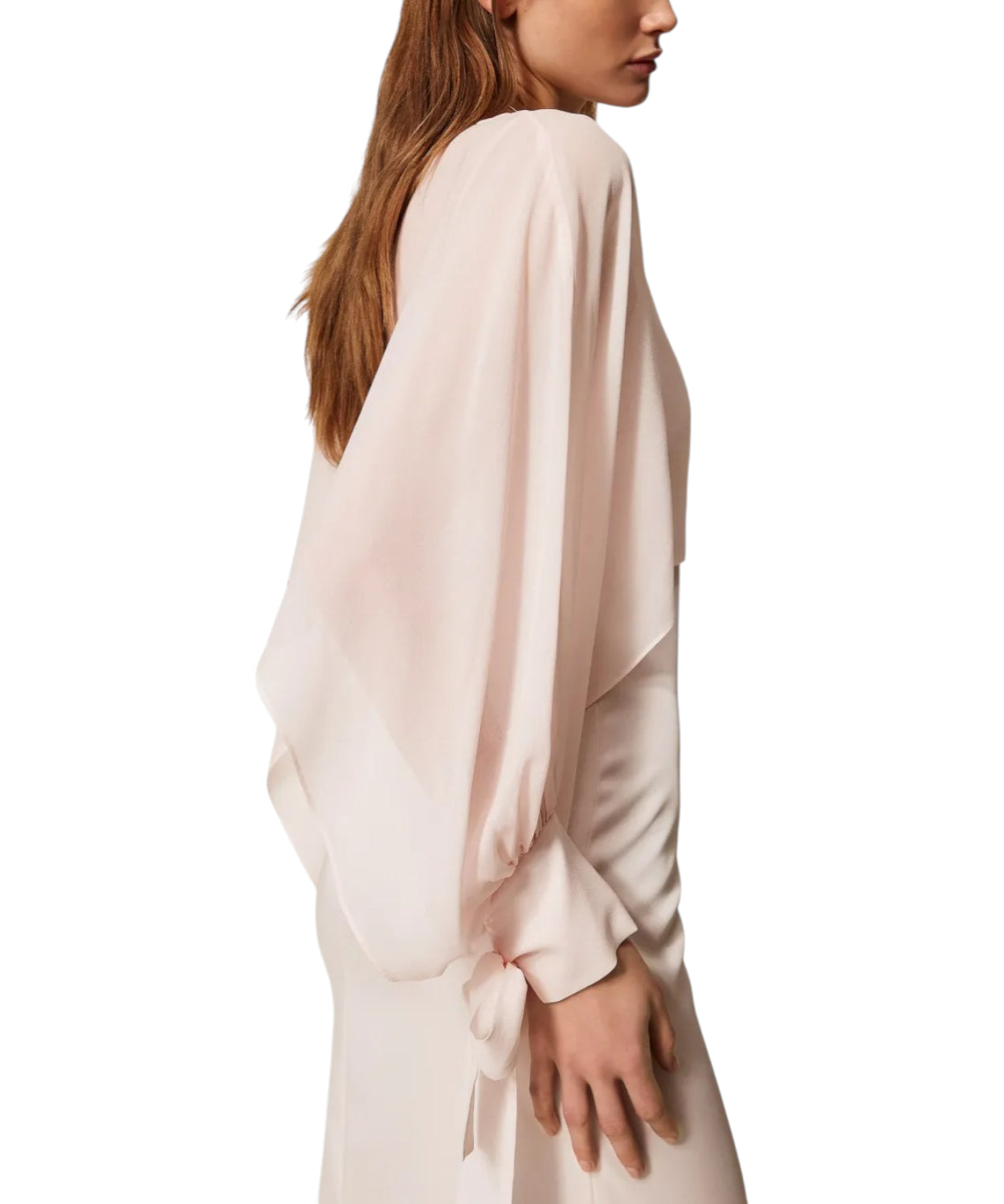 Blusa Crop Twinset in Viscosa con Fiocco