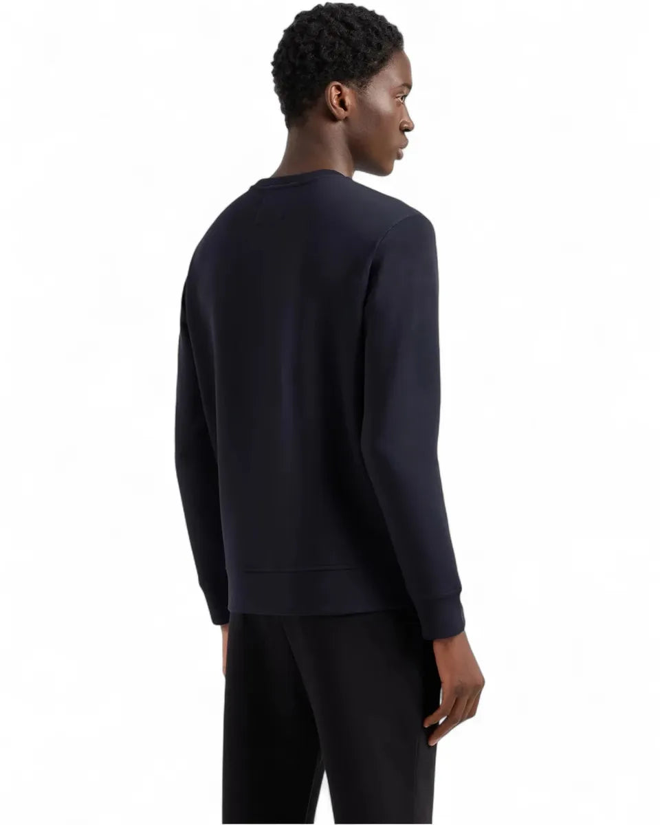 Felpa Girocollo con Micro Patch Logo-Felpe-Emporio Armani-Vittorio Citro Boutique