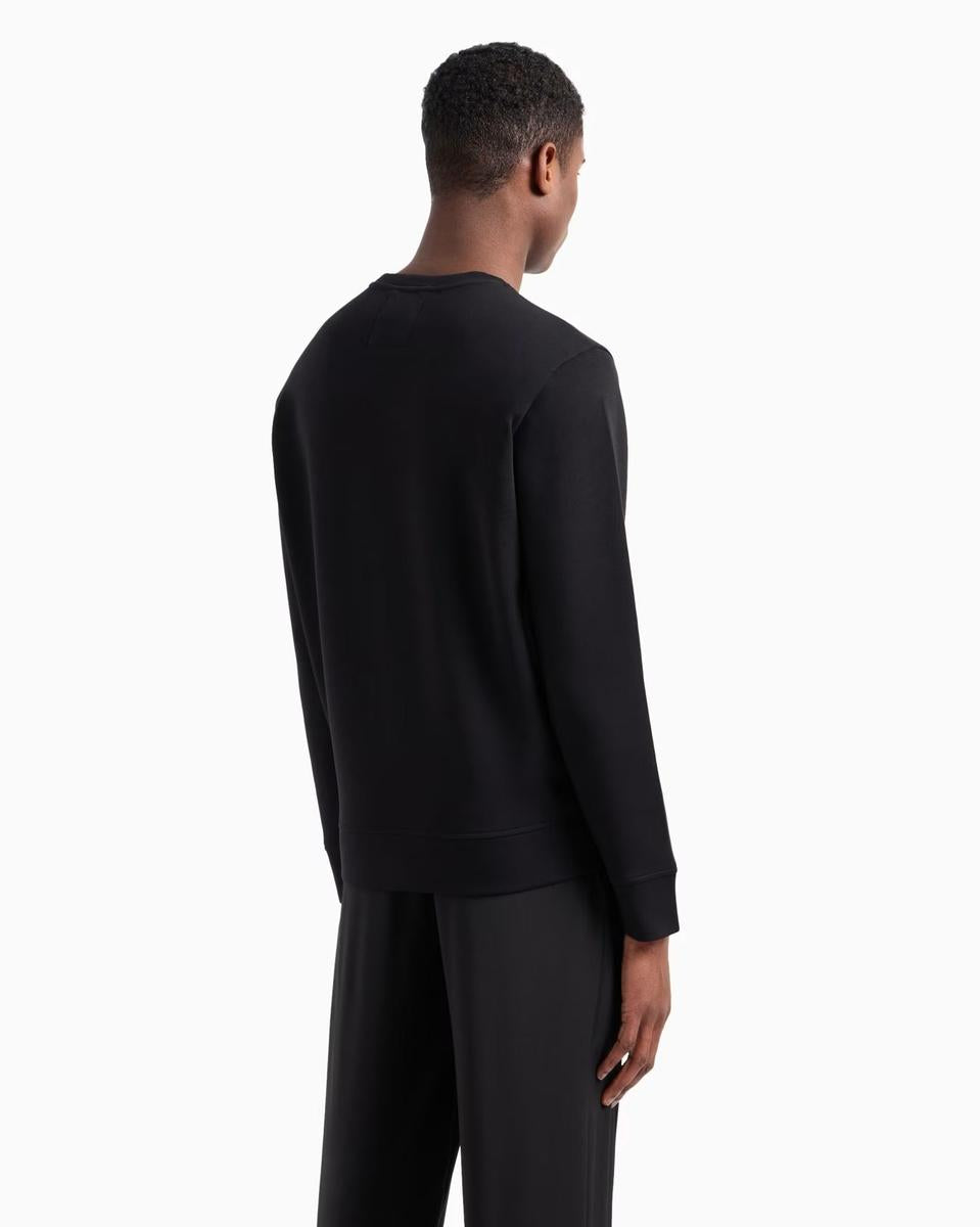 Felpa Jersey con Micro Patch Logo-Emporio Armani-Felpe-Vittorio Citro Boutique