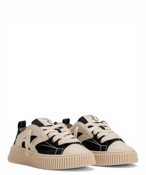 Rhun Sneakers Skate Canvas Uomo con Inserti in Pelle