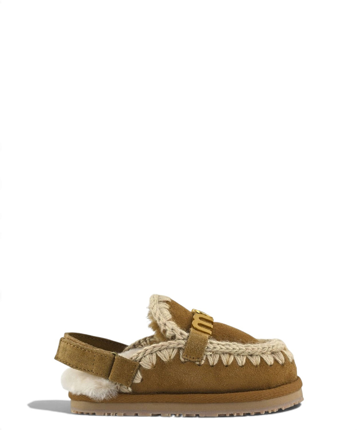 Otroški natikači Mou Eskimo Slipper Backstrap Kid iz ovčje kože