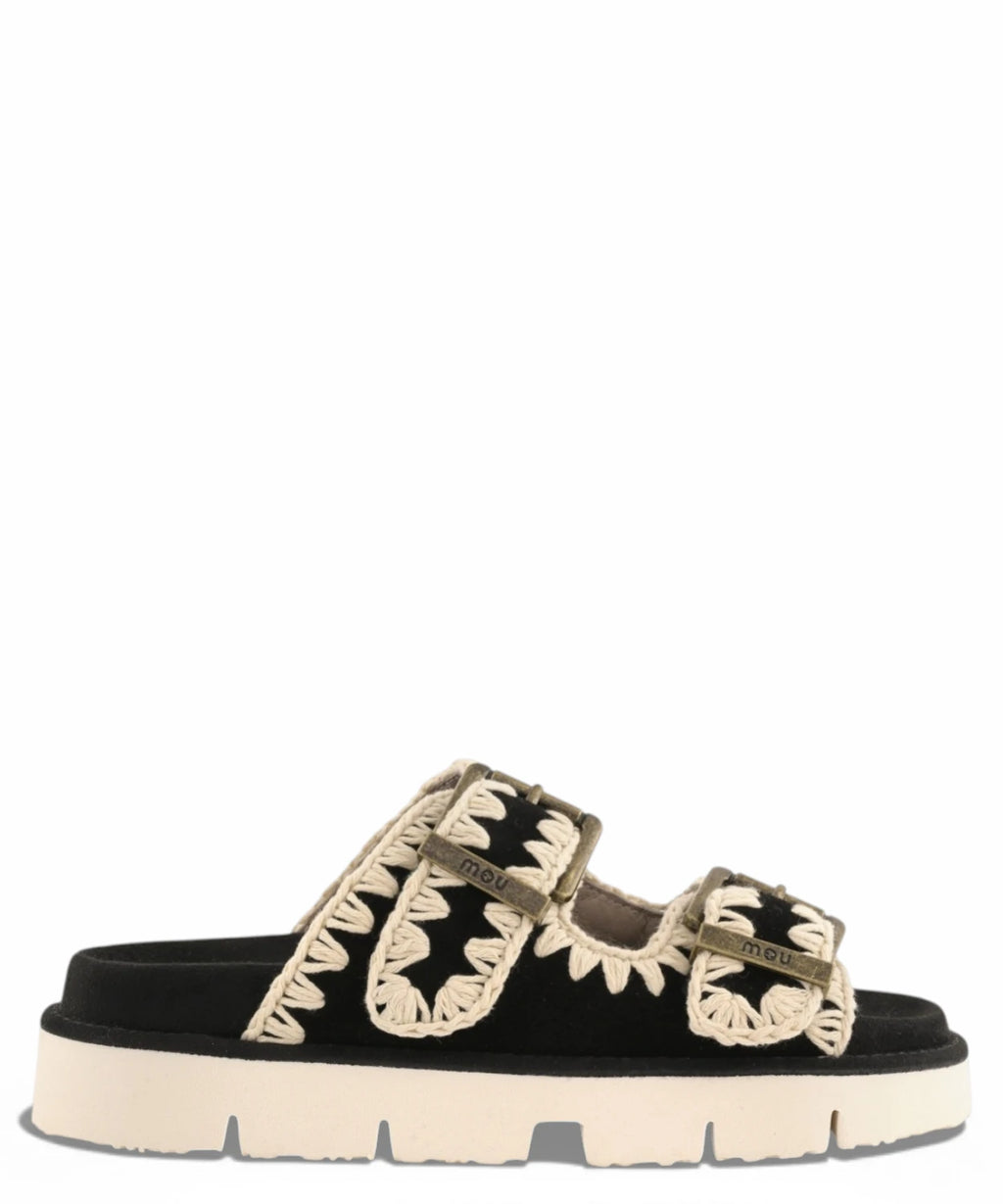 Sandalen Mou Bio Twee Gespen van Suède Leer