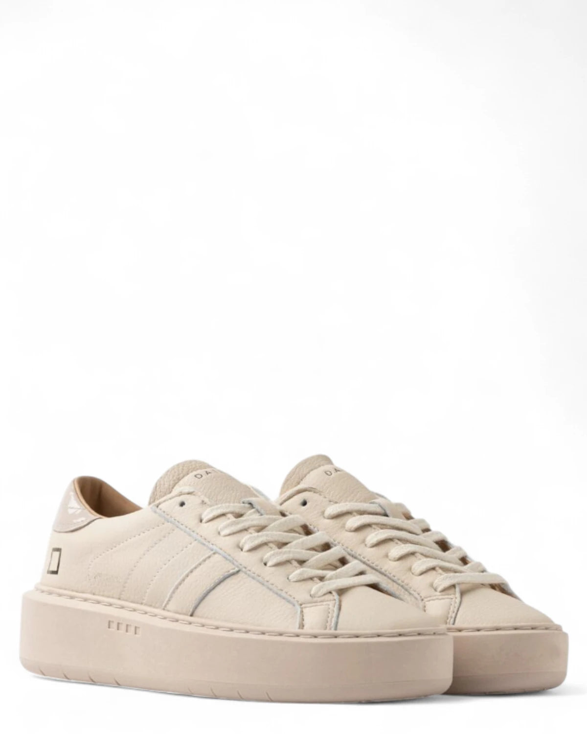 Sneakers Hill Low Platform Mono Beige-D.A.T.E.-Sneakers-Vittorio Citro Boutique