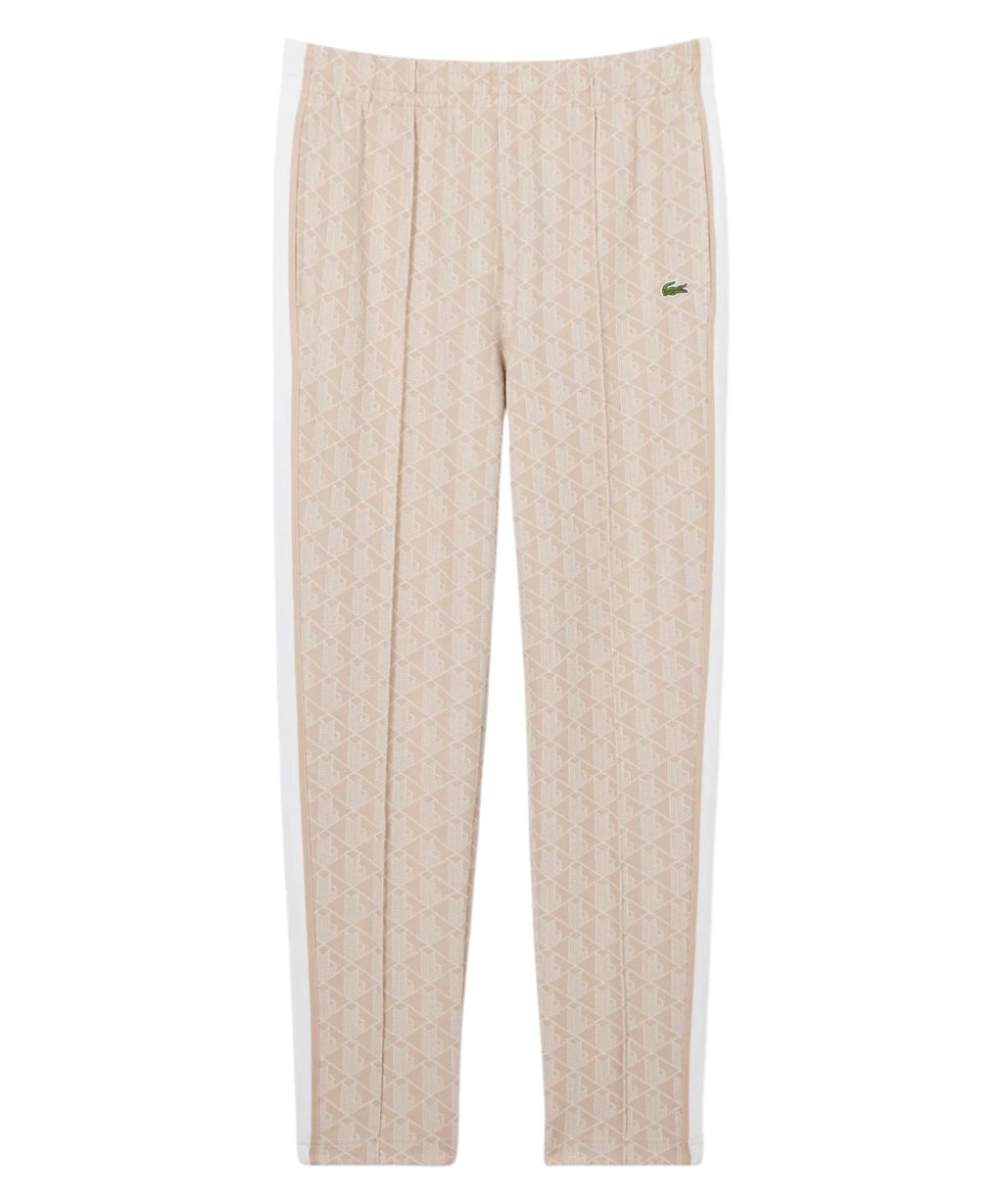 Spodnie dresowe Lacoste Monogram Beżowe – Jogger Regular Fit