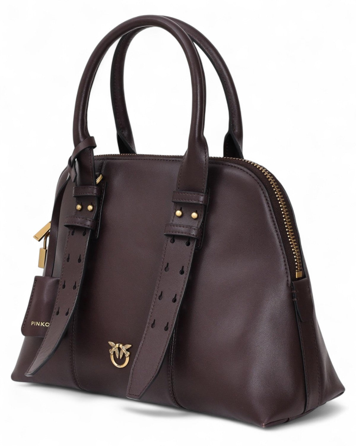 Borsa a Mano Escape in Pelle con Tracolla e Lucchetto-Pinko-Borse a spalla-Vittorio Citro Boutique