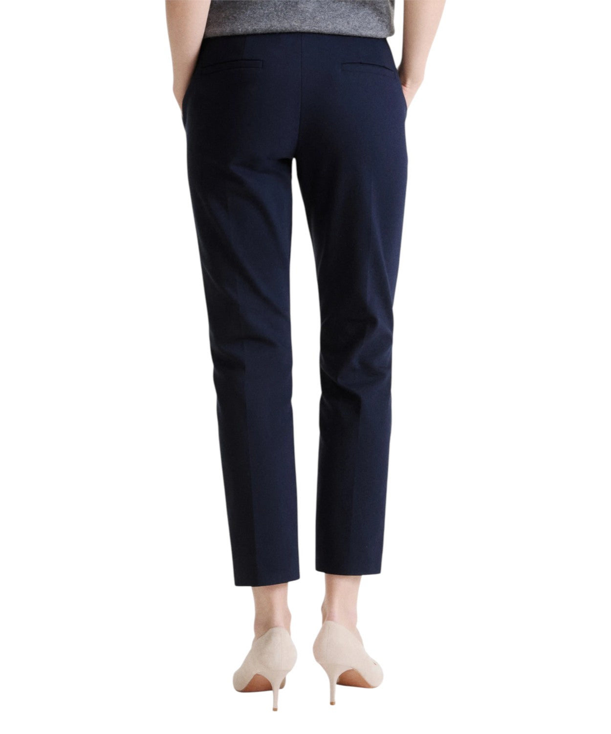 Pantalone Donna Stretch con Piega Stirata in Cotone