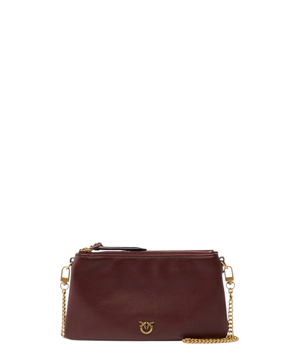 PINko Mini Doppeltasche aus Leder, Schultertasche