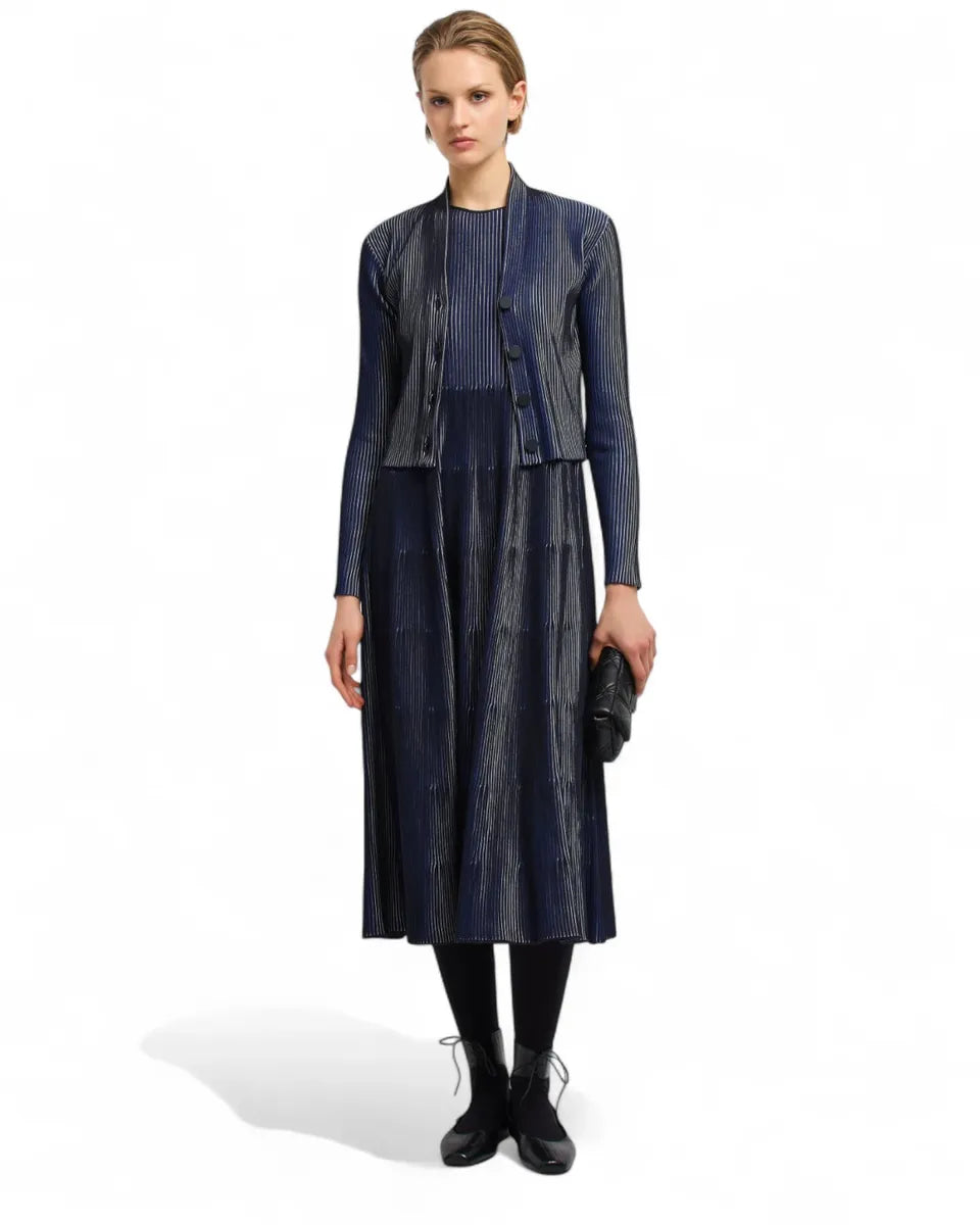 Cardigan Effetto Vanisé con Scollo a V-Emporio Armani-Maglieria-Vittorio Citro Boutique